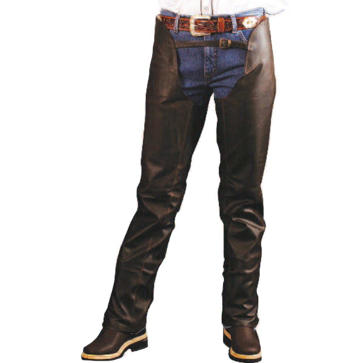 Chaps western Lakota en cuir effet pull-up