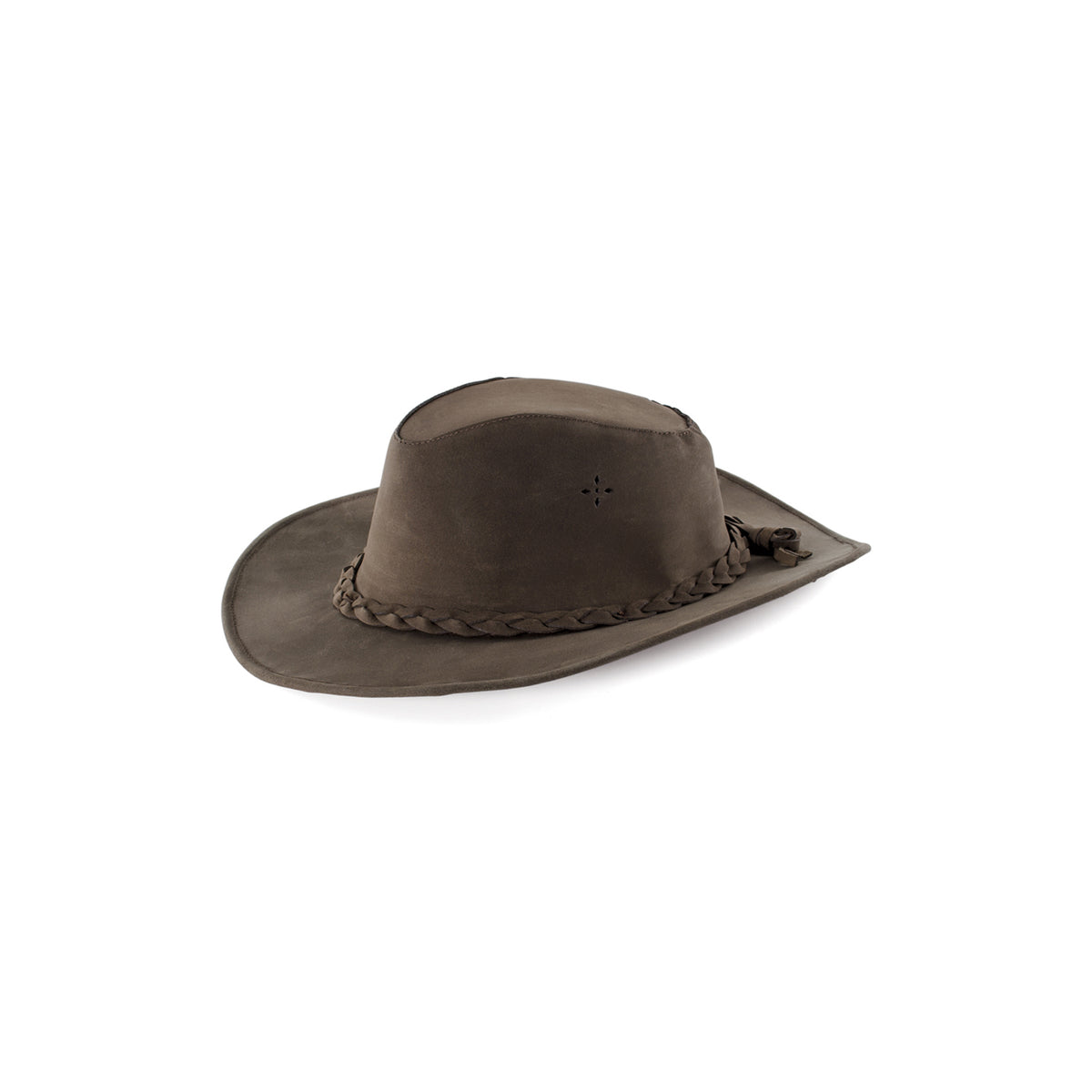 Chapeau western Lakota en cuir modèle Lux Braid, tressage décoratif