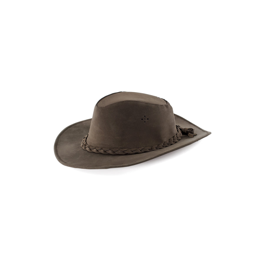 Chapeau western Lakota en cuir modèle Lux Braid, tressage décoratif
