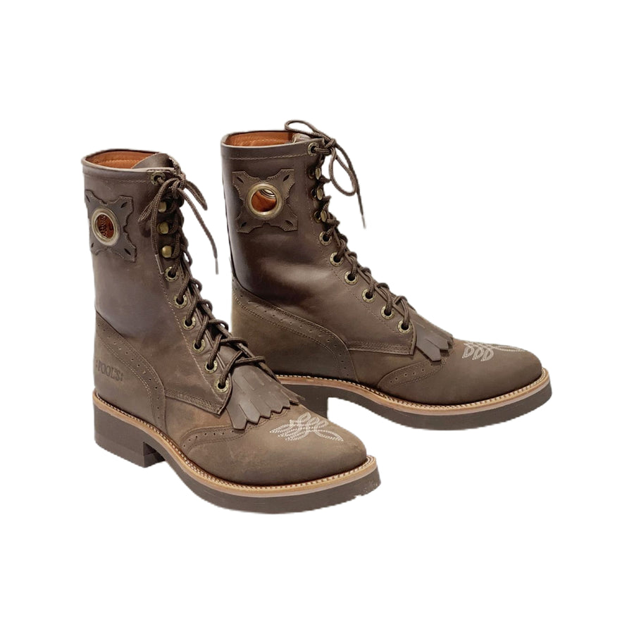Bottines western hautes Pool's Lacer 564 à lacets, cuir