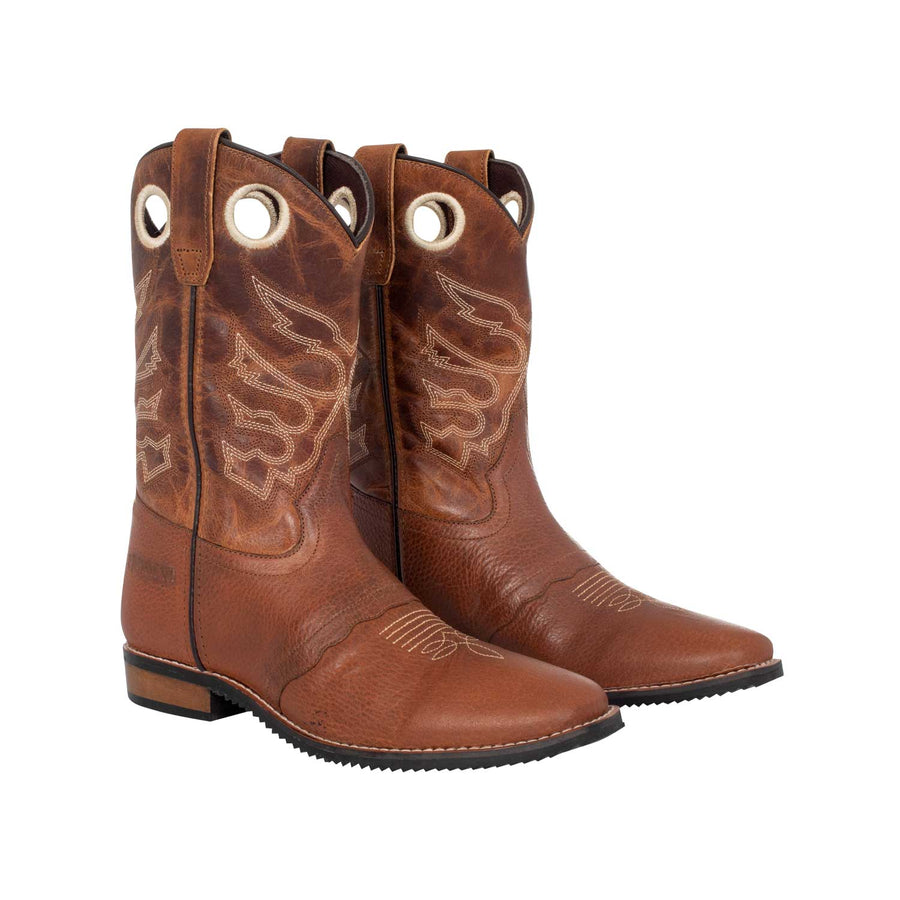 Bottes western fille et femme modèle California, veau pleine fleur brodé