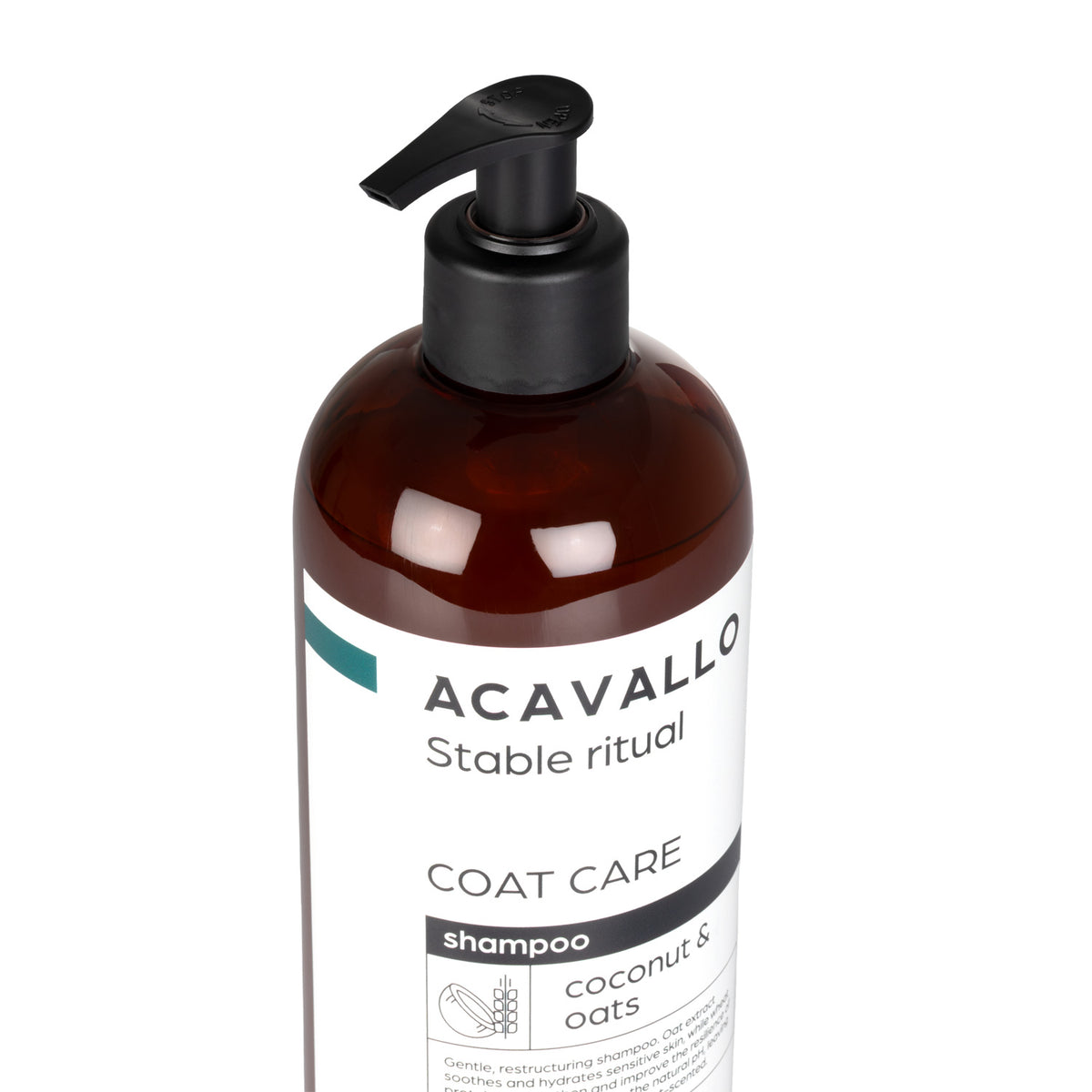 Shampoing cheval Acavallo coco et avoine effet soie, 500 ml