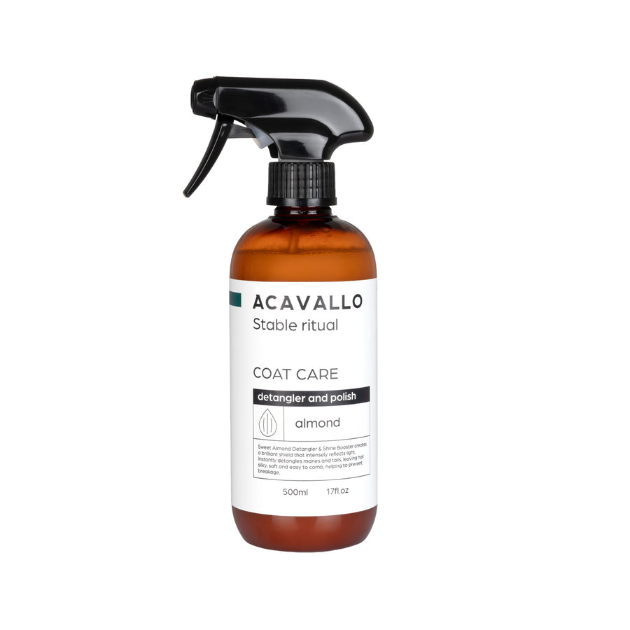 Spray lustrant et démêlant Acavallo à l'huile d'amande douce, 500 ml