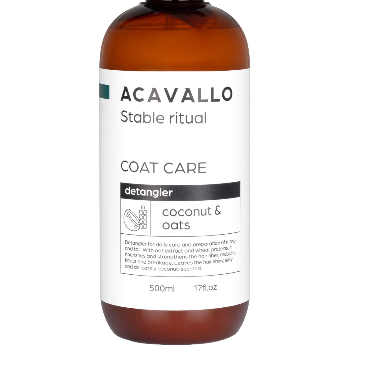 Démêlant Acavallo coco, avoine et biotine pour crinière, 500 ml