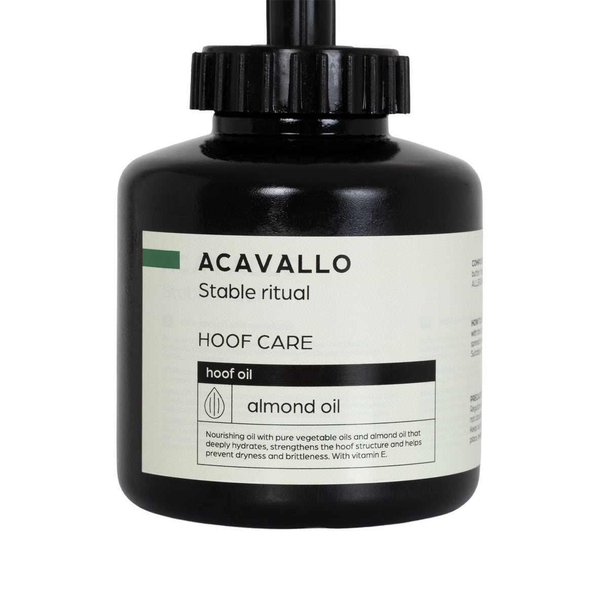 Huile pour sabots Acavallo 500 ml, argan, amande ou karité