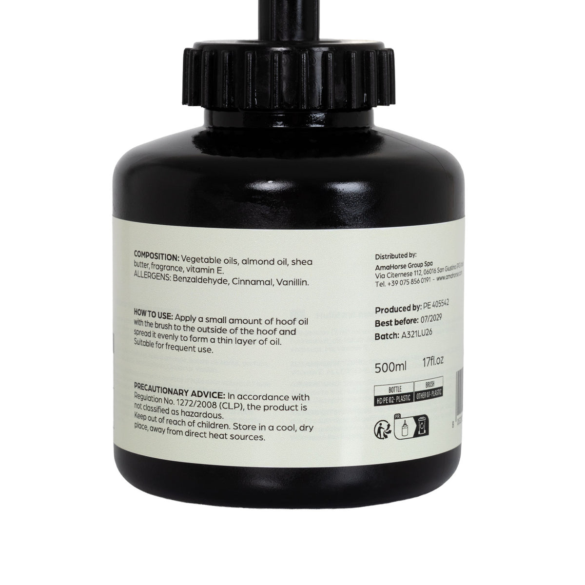 Huile pour sabots Acavallo 500 ml, argan, amande ou karité