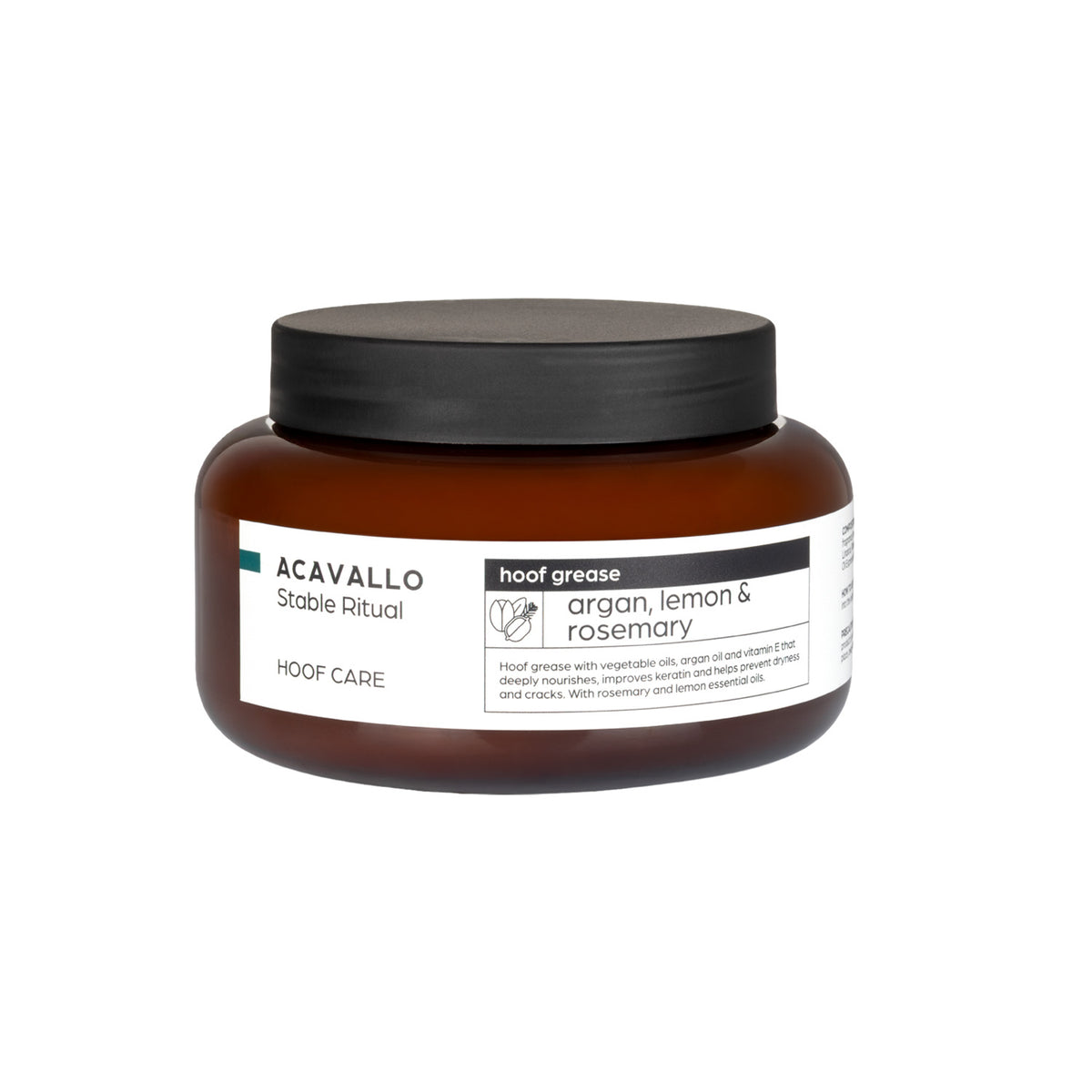 Graisse pour sabots Acavallo 500 ml, argan, karité ou amande