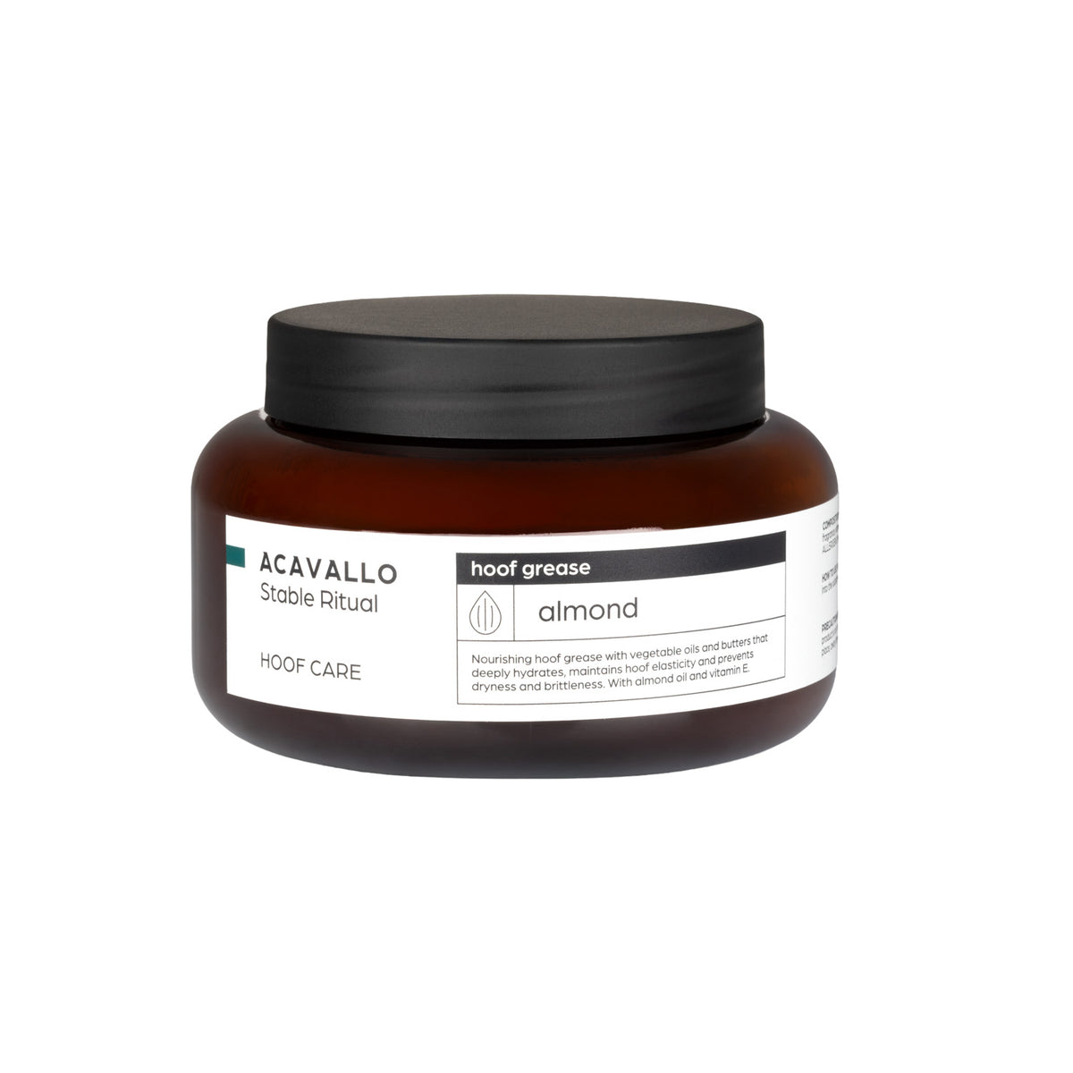 Graisse pour sabots Acavallo 500 ml, argan, karité ou amande