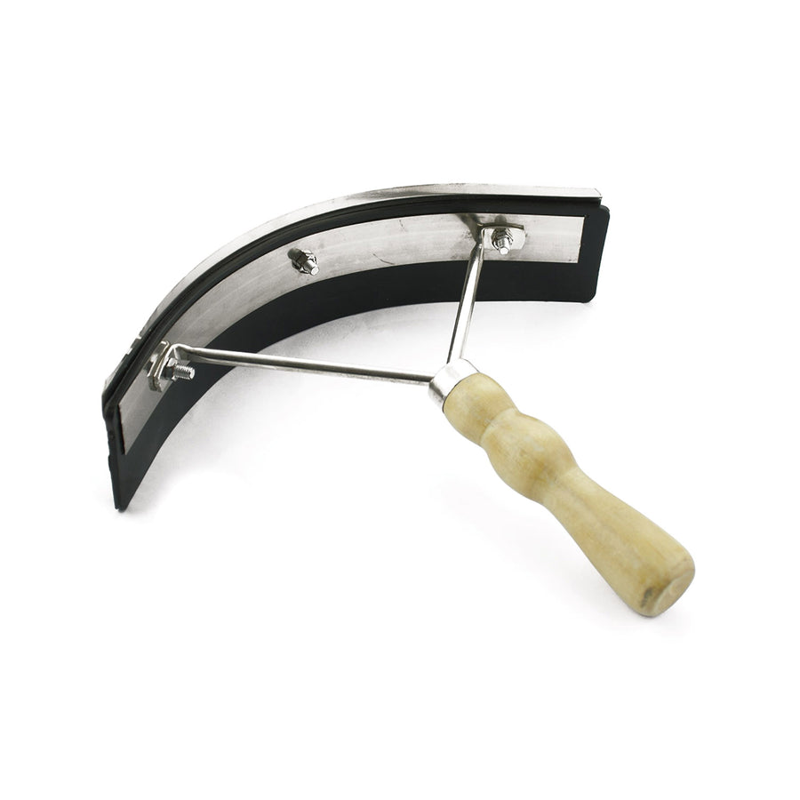 Couteau de chaleur courbé en inox avec manche en bois