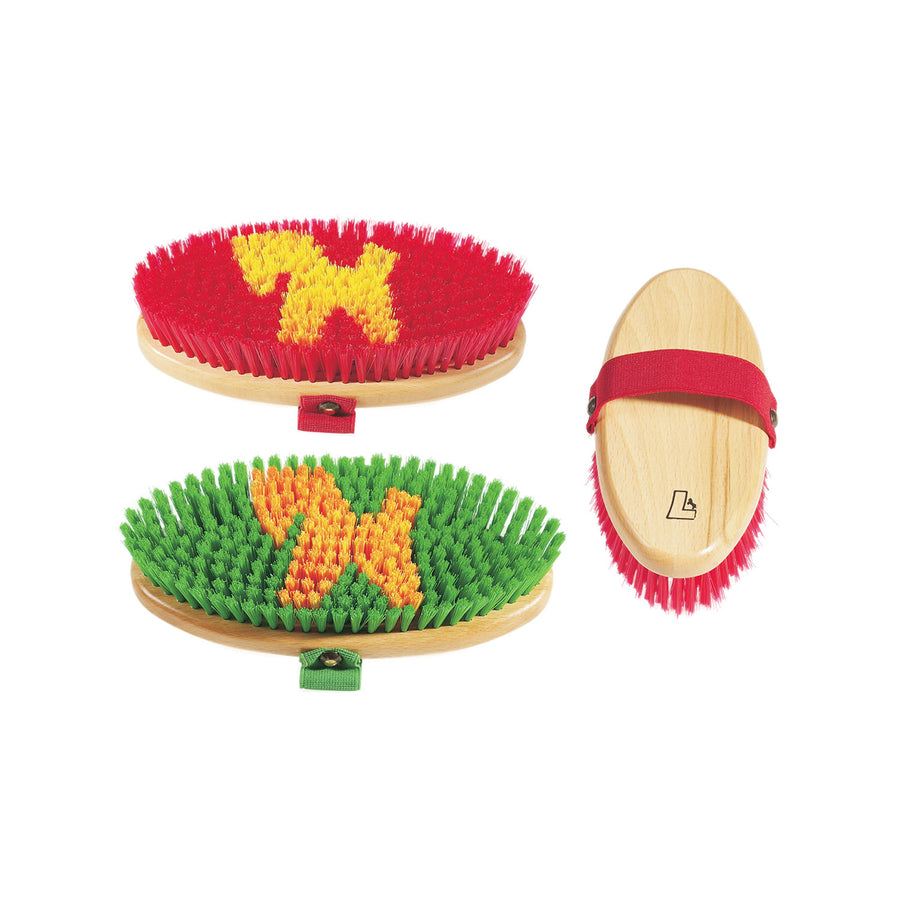 Brosse poney Leistner Fantasia Horse, poils colorés, dos en bois