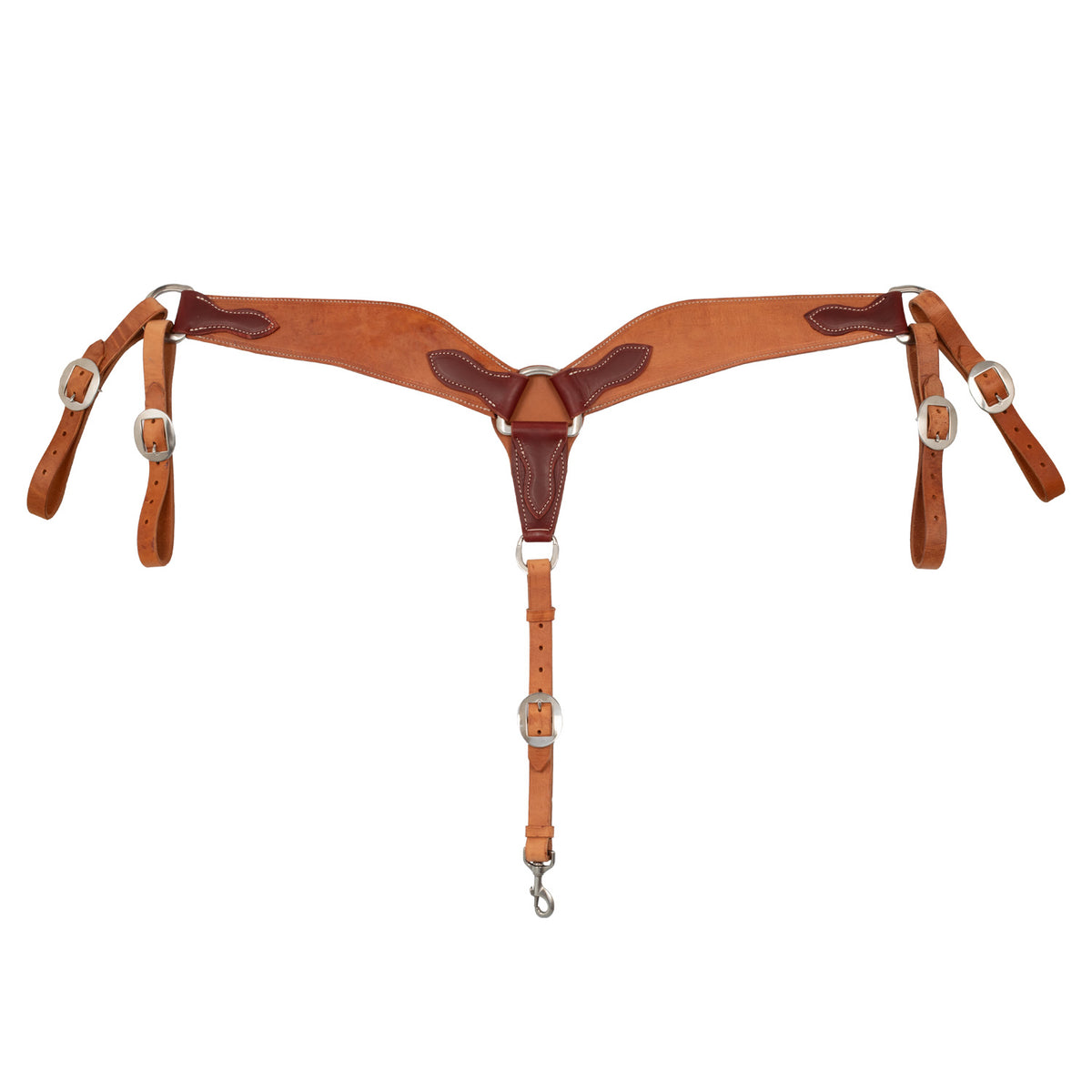 Collier de chasse de roping Berlin Custom Leather en cuir, parties rembourrées