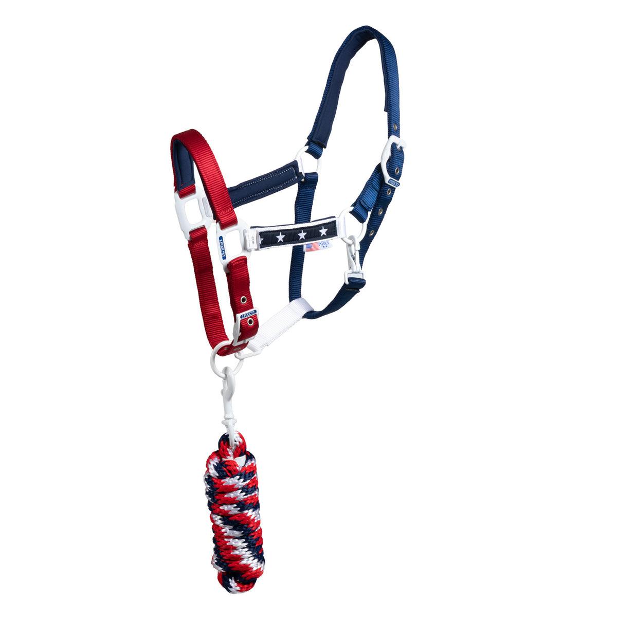 Licol western Pool's en nylon modèle USA avec longe, rembourrage néoprène