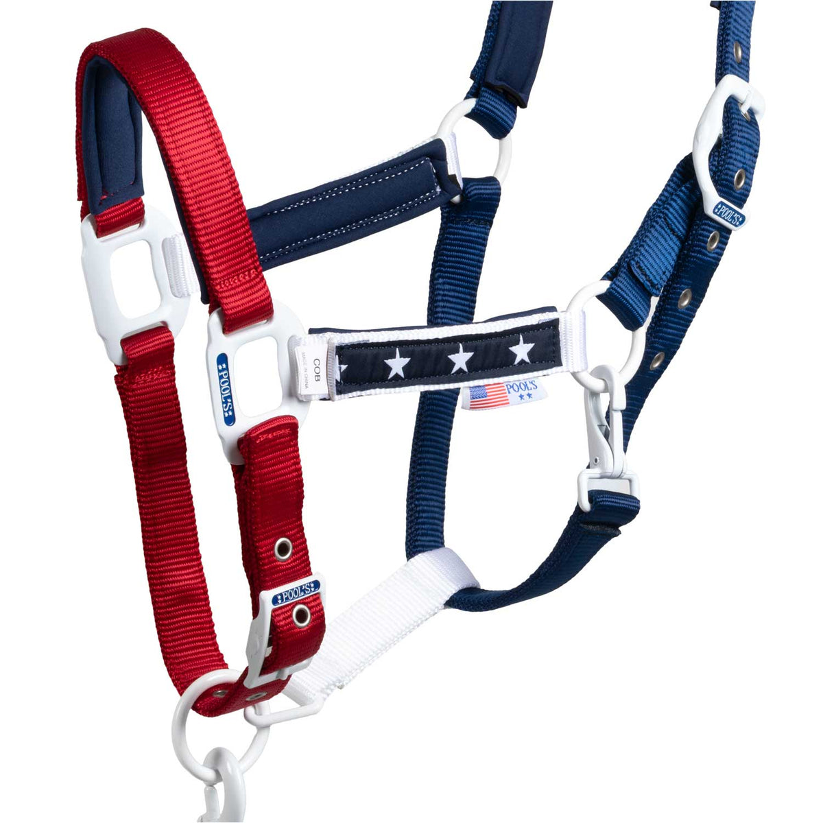 Licol western Pool's en nylon modèle USA avec longe, rembourrage néoprène