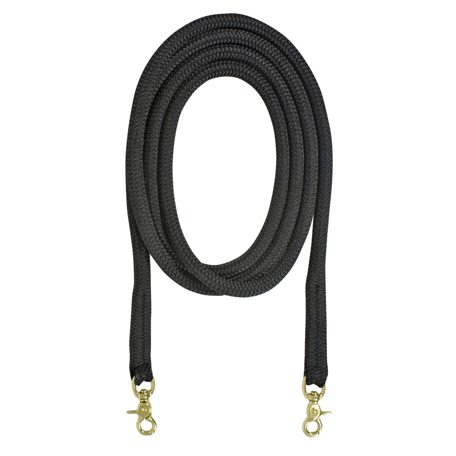 Rênes western Pool's en corde tressée 14 mm avec mousquetons