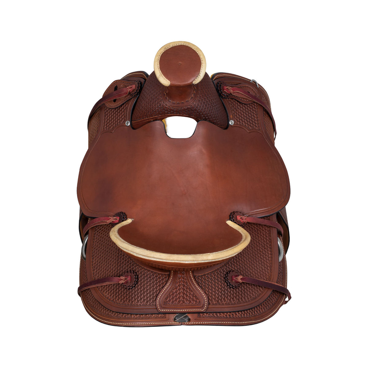 Selle western Rancher en cuir souple, travail basket, 16 ou 17 pouces