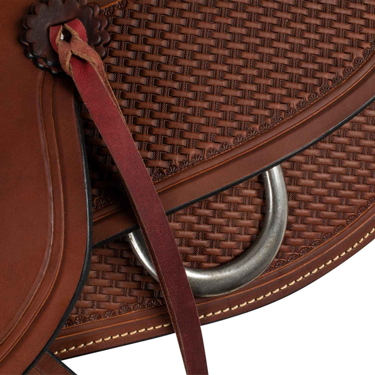 Selle western Rancher en cuir souple, travail basket, 16 ou 17 pouces