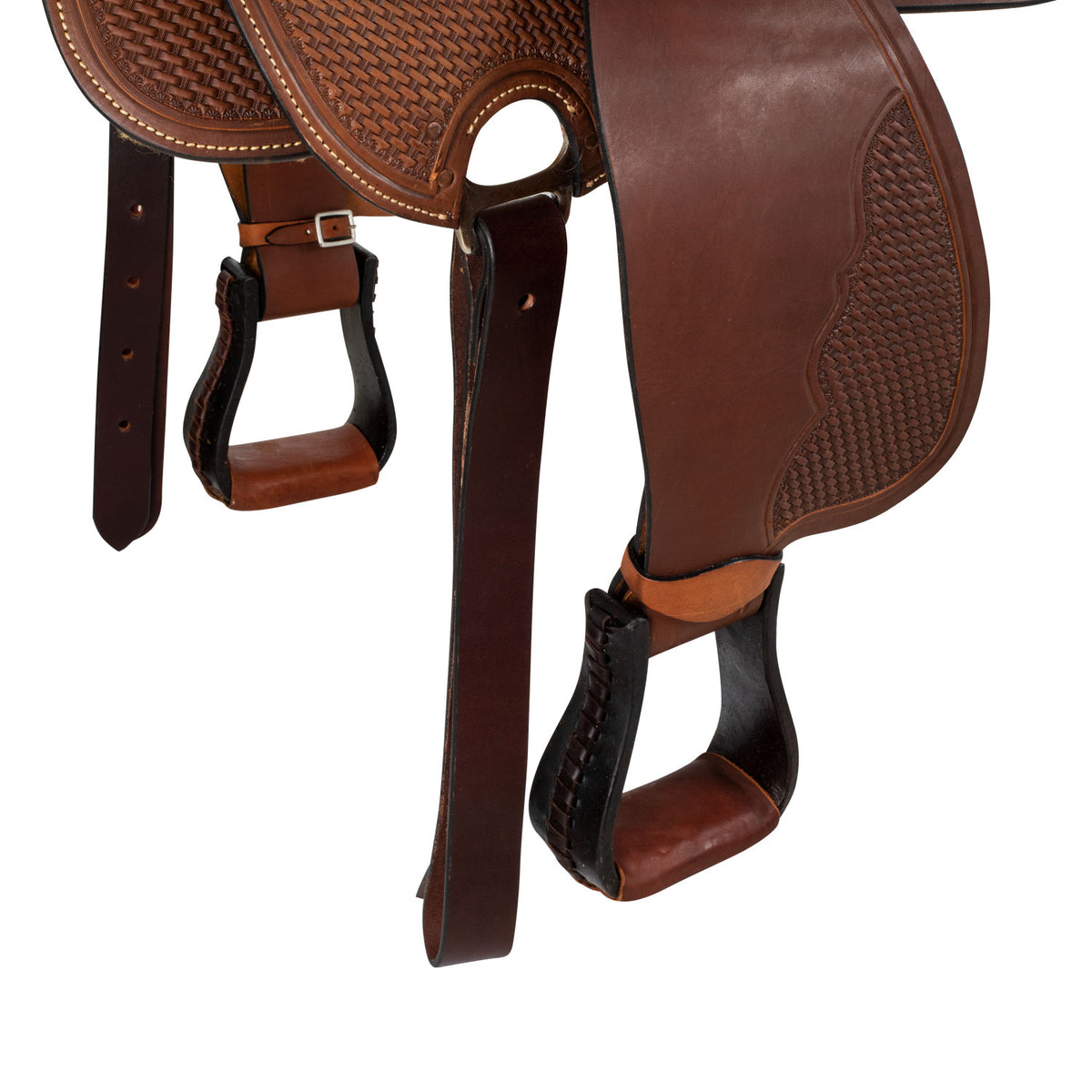 Selle western Rancher en cuir souple, travail basket, 16 ou 17 pouces