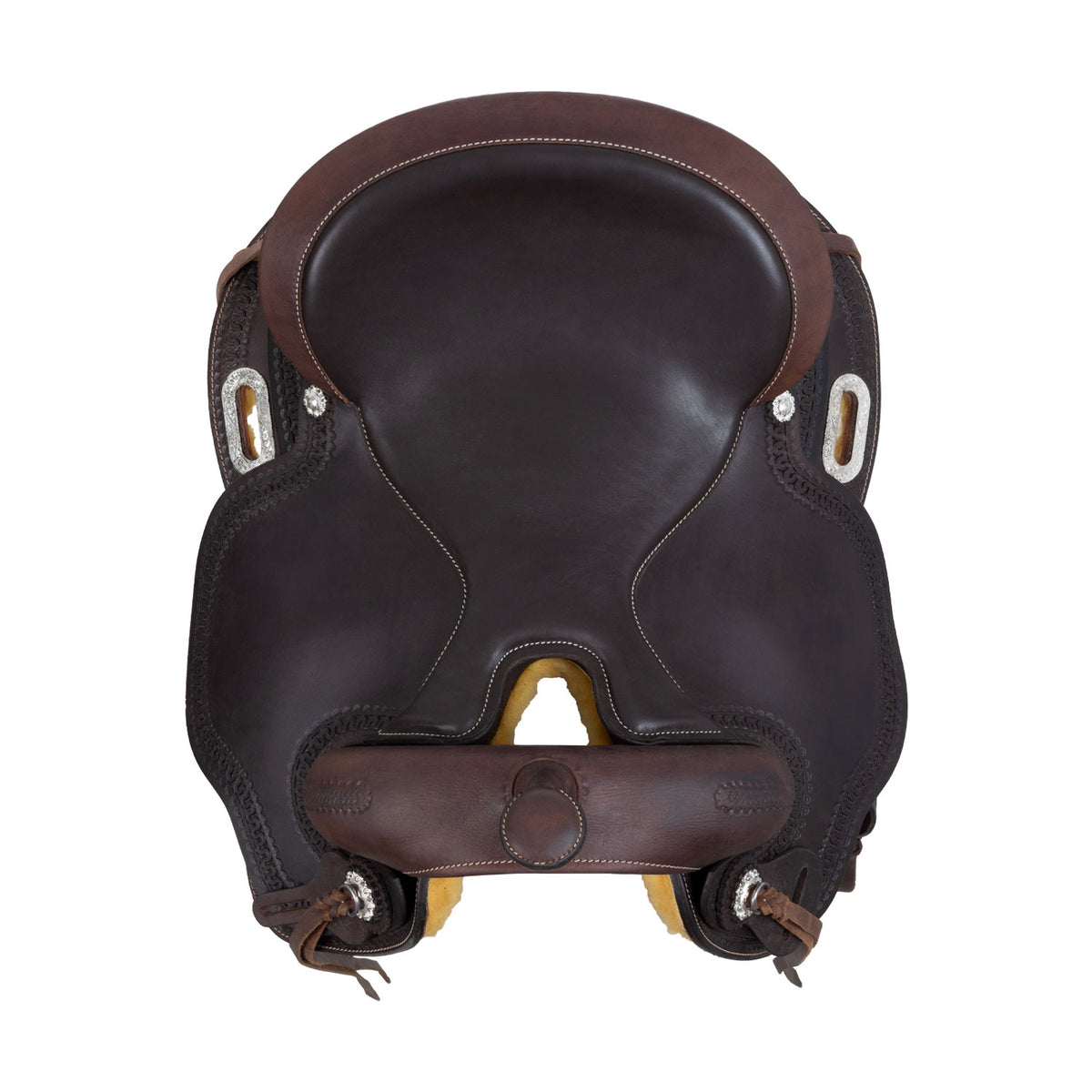 Selle western Freemax dos court en cuir de buffle, fourche au choix