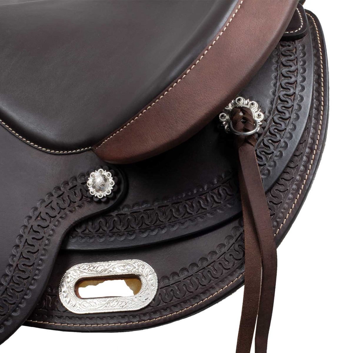Selle western Freemax dos court en cuir de buffle, fourche au choix