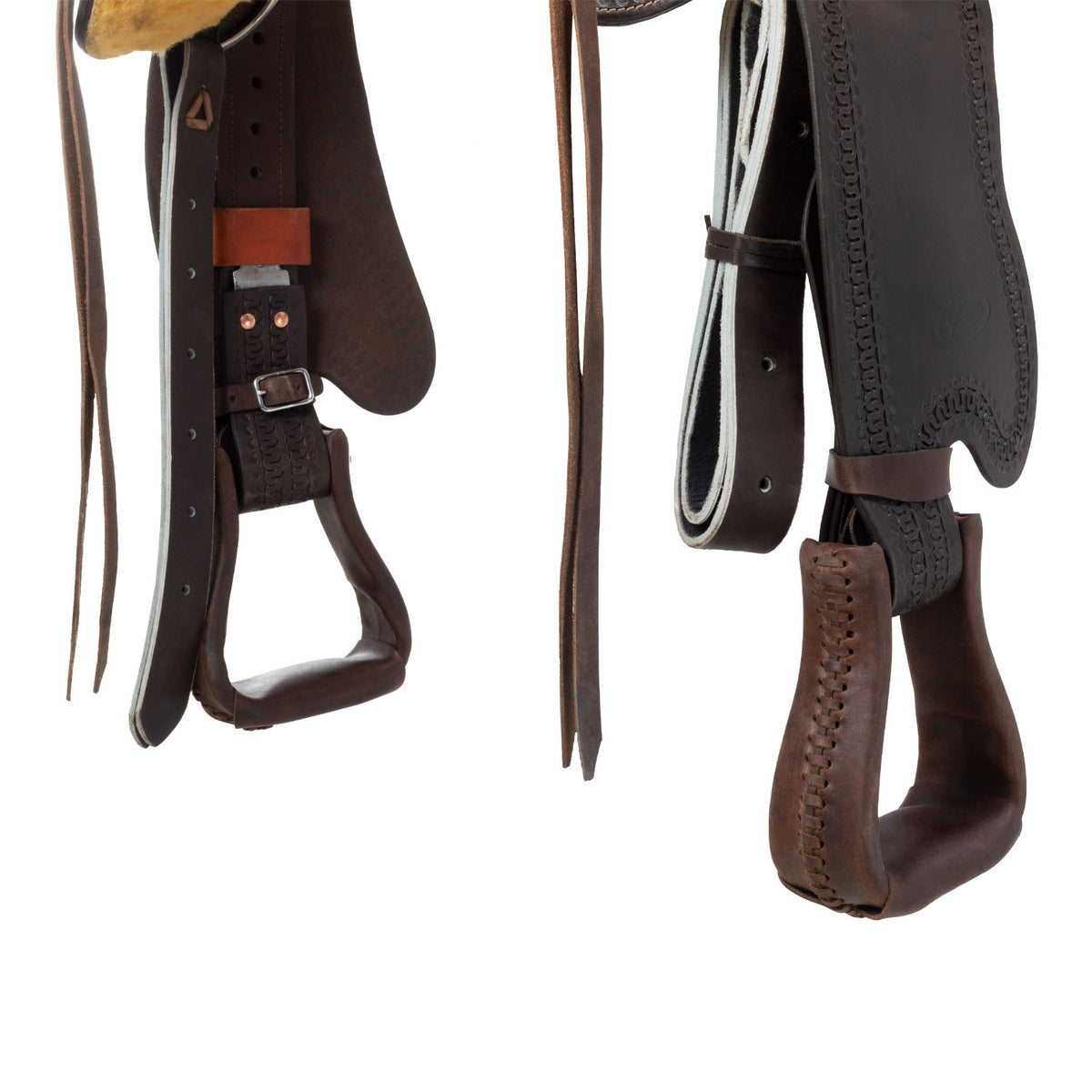 Selle western Freemax dos court en cuir de buffle, fourche au choix