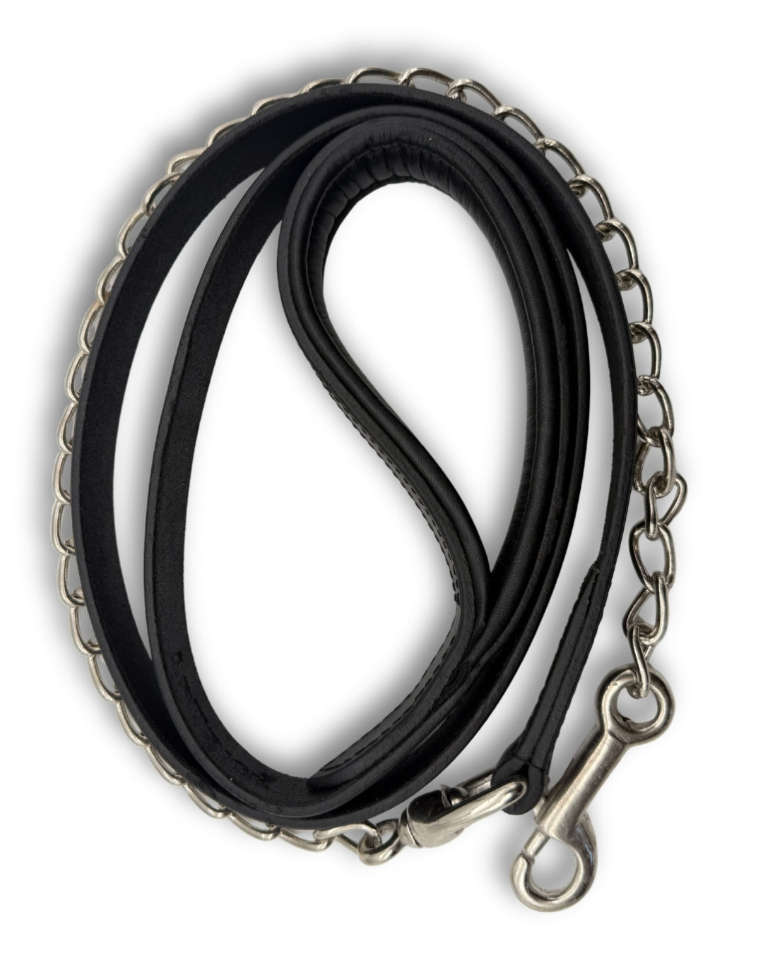 Licol de présentation western cuir noir rembourré, ferrures or rose