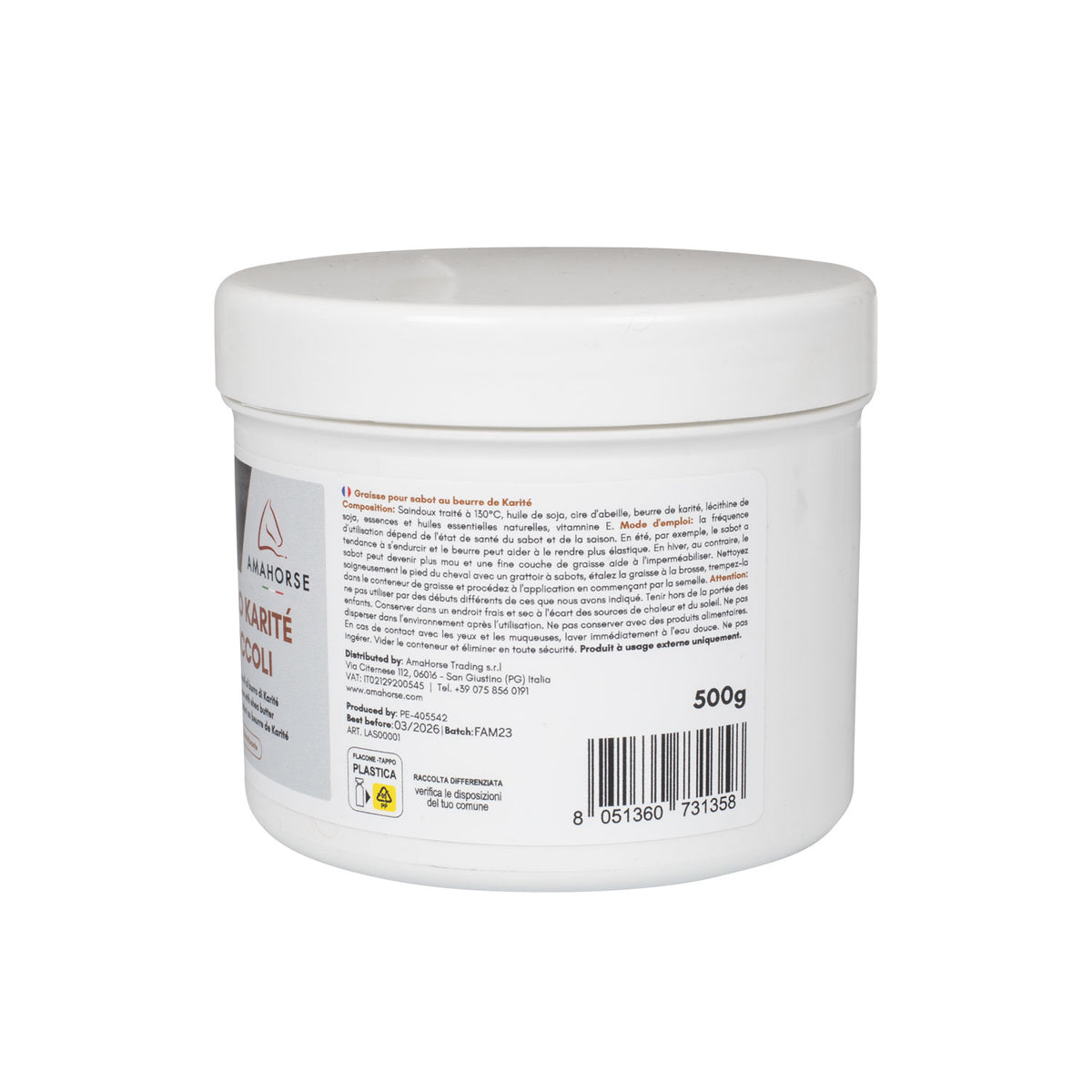Graisse pour sabots AmaHorse au beurre de karité, 500 g ou 1 kg