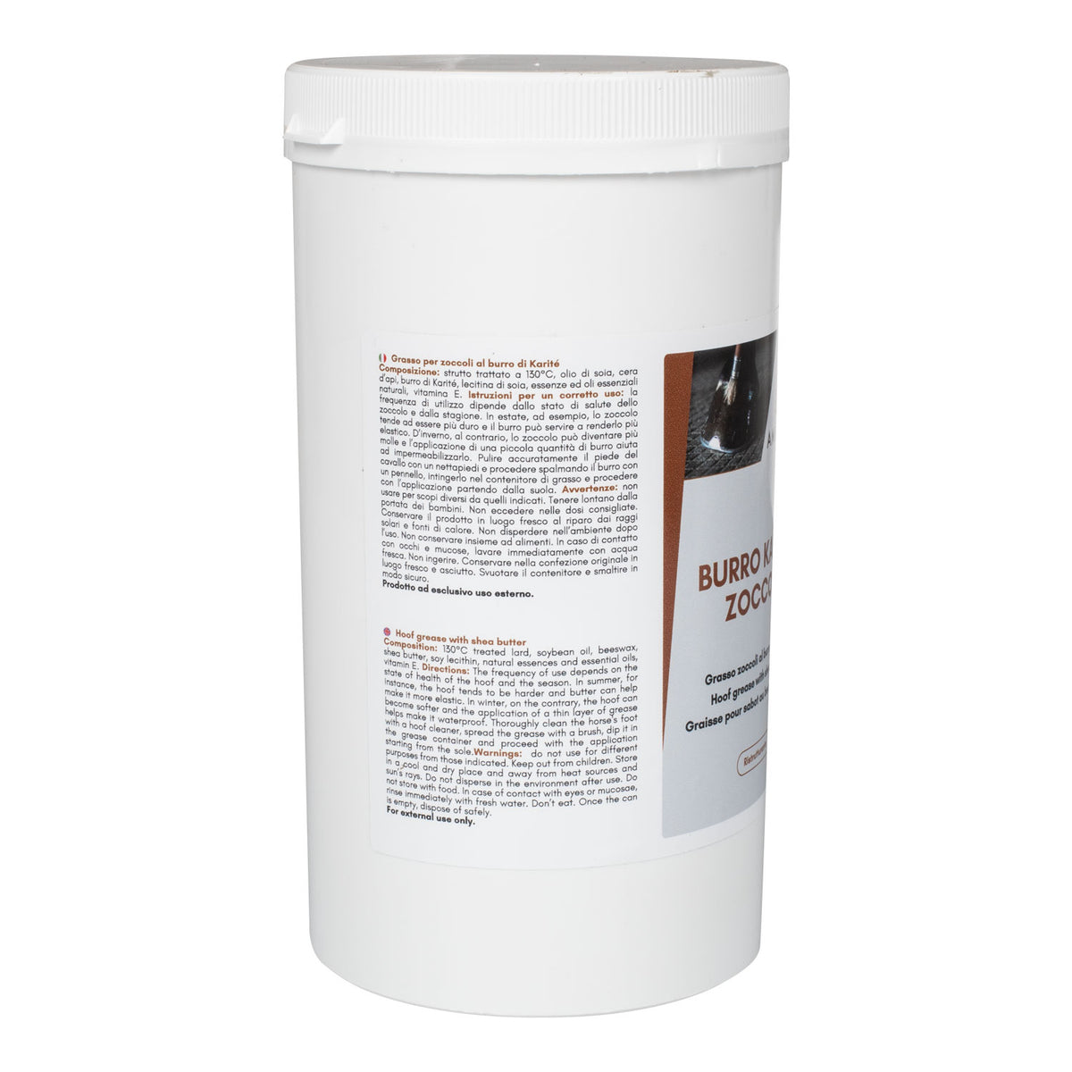 Graisse pour sabots AmaHorse au beurre de karité, 500 g ou 1 kg