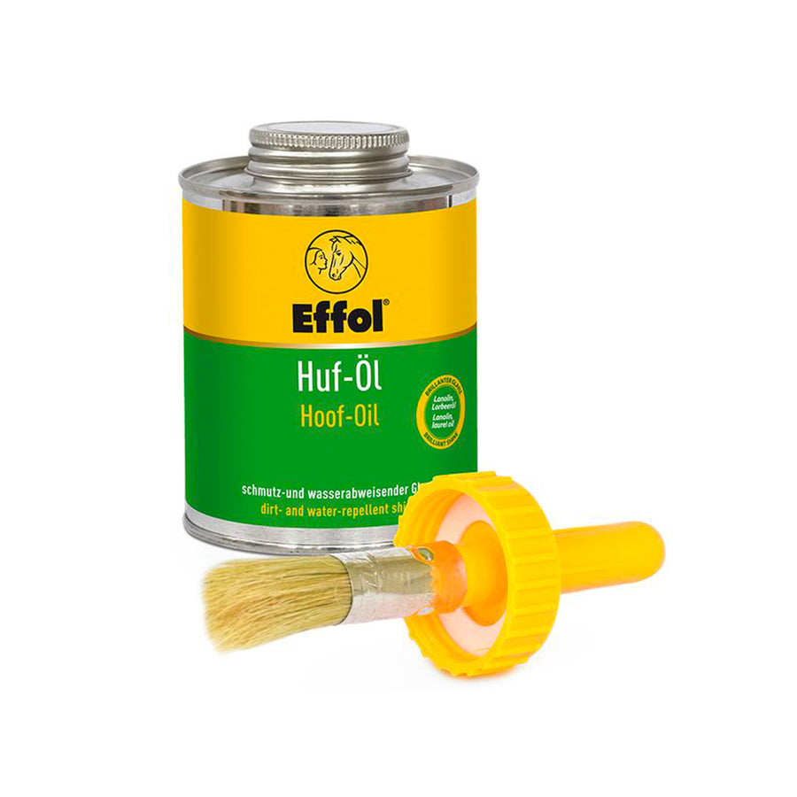 Huile pour sabots Effol à la lanoline avec pinceau intégré, 475 ml