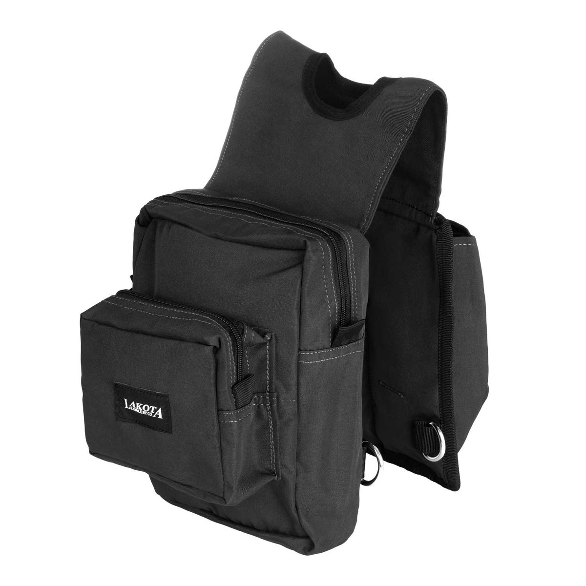 Sacoche de pommeau Lakota Trail Horn, compartiments zippés