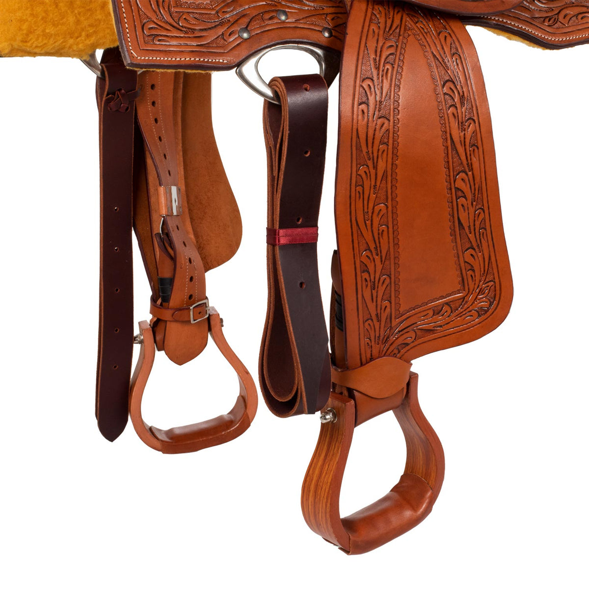 Selle working cow McBryan décor border stamp, arçon bois, 16 pouces