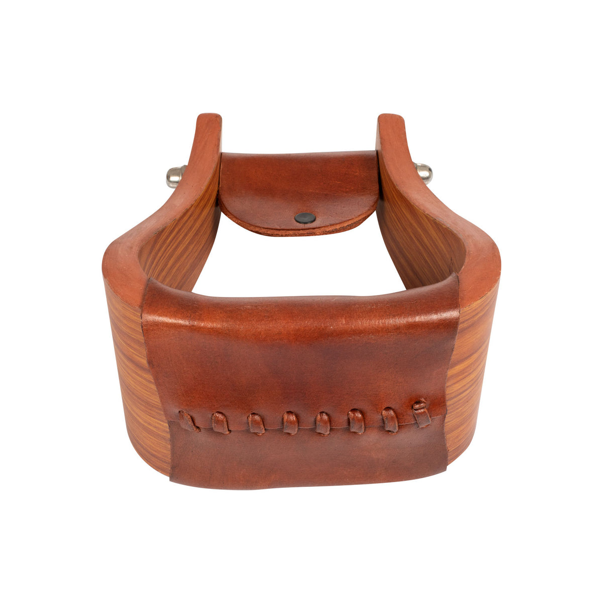 Étriers western McBryan en bois moulé, marchepied recouvert de cuir