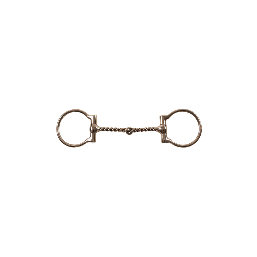 Filet western Pool's anneaux en D, canon torsadé épais en inox, 12,5 cm