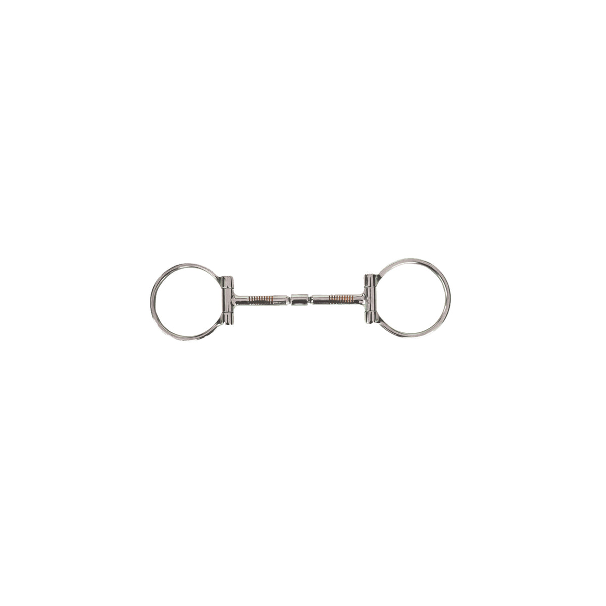 Filet western Pool's anneaux en D en inox, canon semi-articulé, 12,5 cm