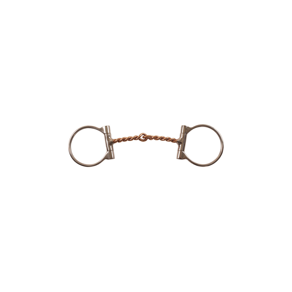 Filet western Pool's anneaux en D, canon torsadé cuivre épais, 12,5 cm