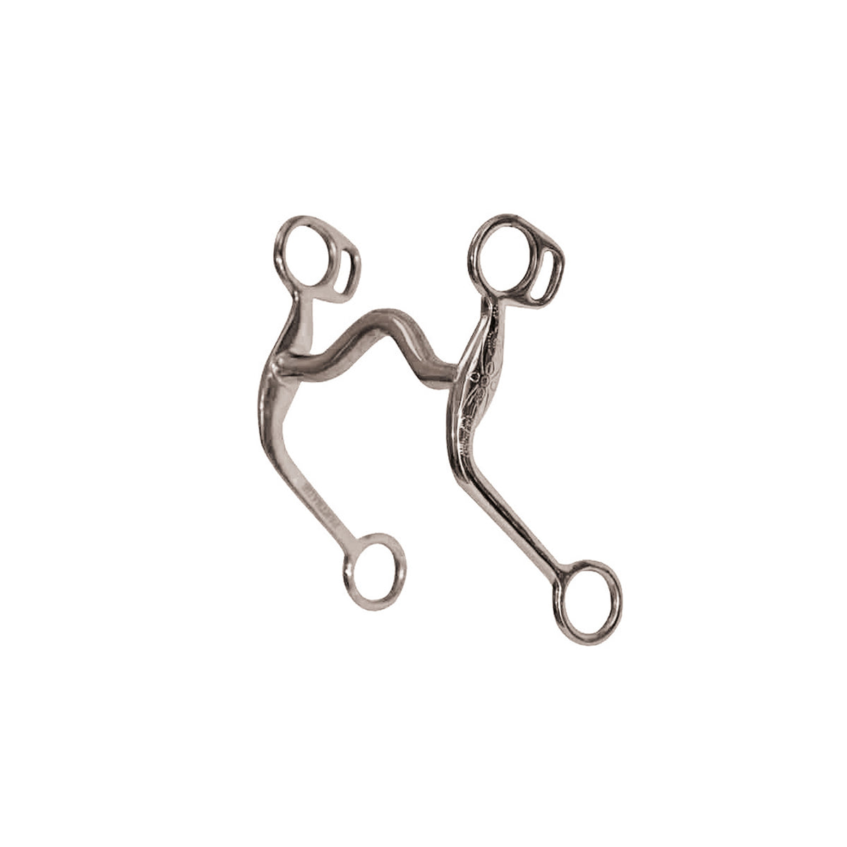 Mors western Pool's entier en inox travaillé, canon à pont, 12,5 cm