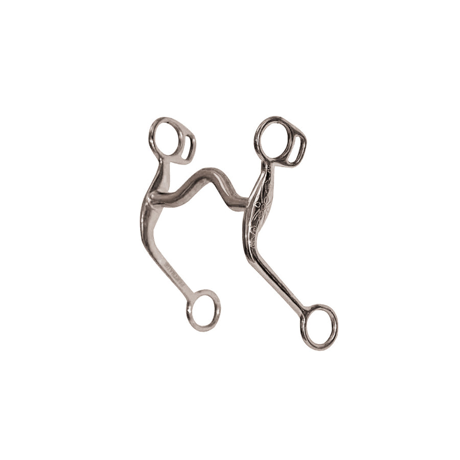 Mors western Pool's entier en inox travaillé, canon à pont, 12,5 cm