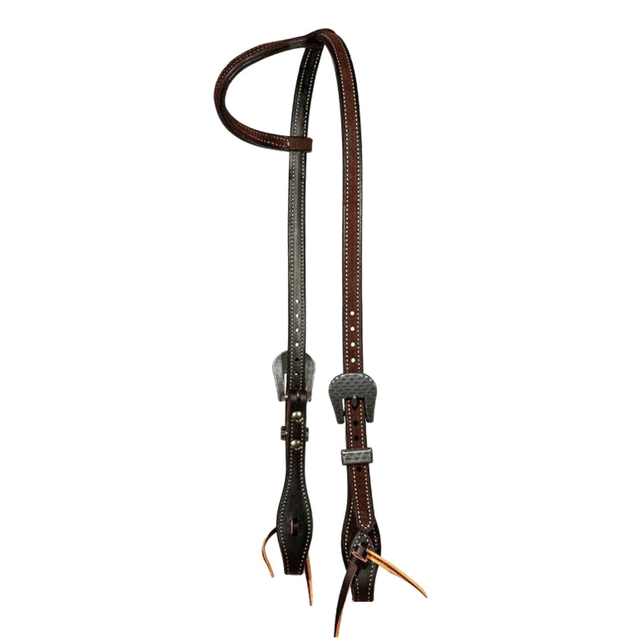 Têtière une oreille Professional's Choice cuir roughout chocolat 5/8 pouce