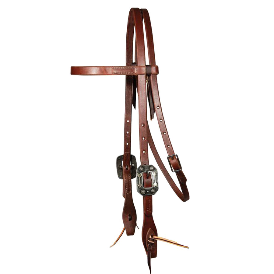 Têtière à frontal Professional's Choice cuir harness huilé 5/8, boucles Arrow