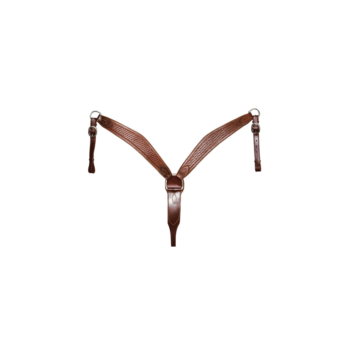 Collier de chasse western Lakota en cuir huilé, travail basket