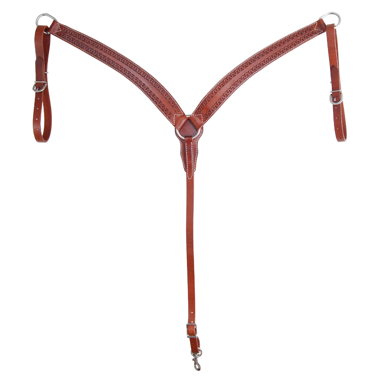 Collier de chasse western Pool's en cuir, finition snake, mousqueton