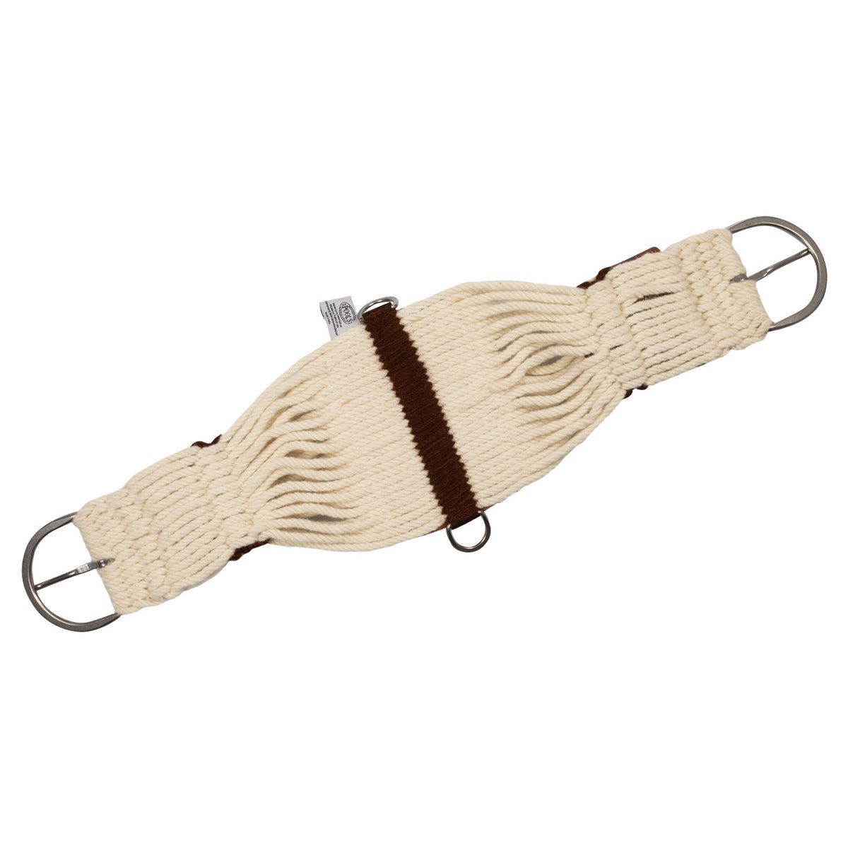 Sangle western Pool's à cordons de mohair, renforts cuir, boucles inox