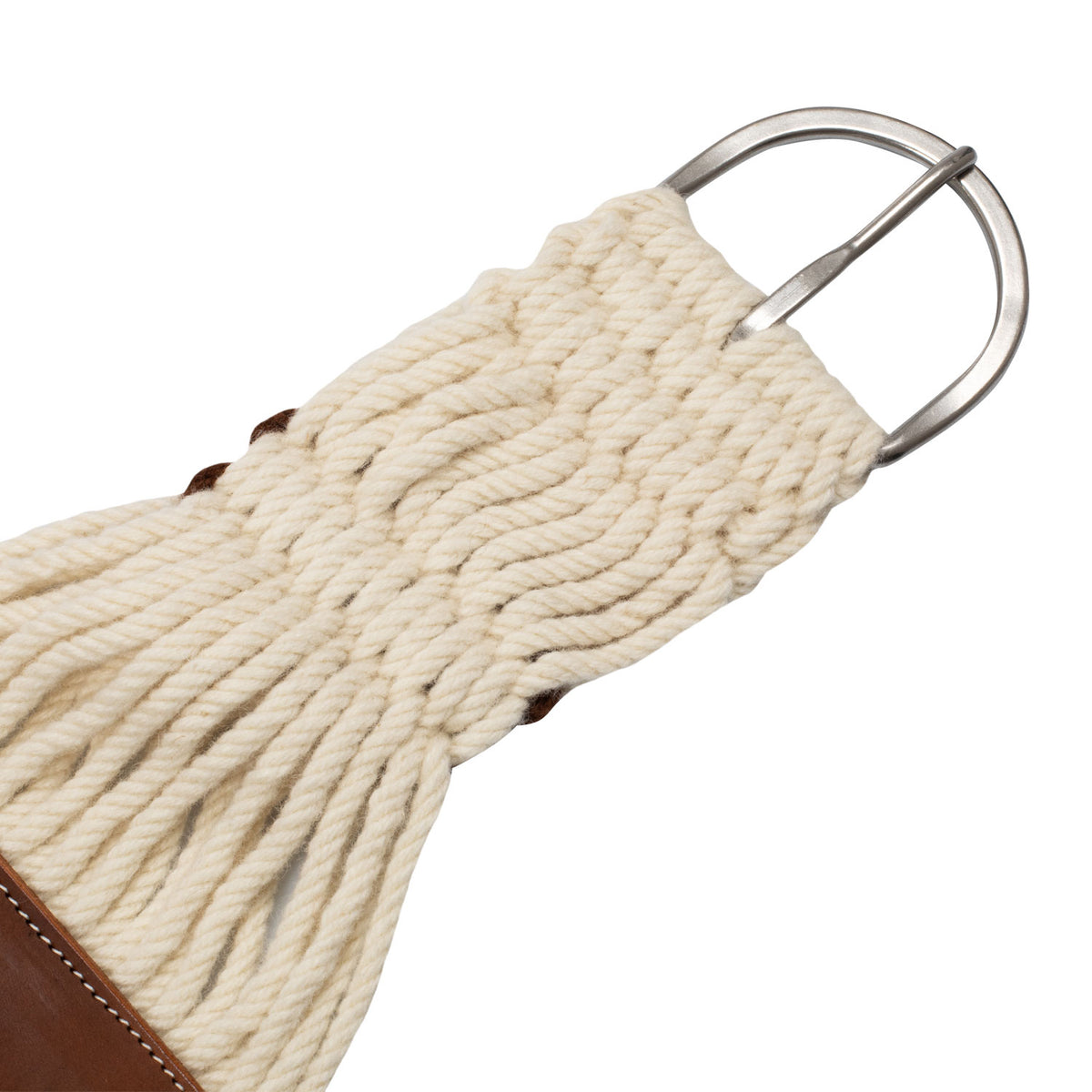 Sangle western Pool's à cordons de mohair, renforts cuir, boucles inox