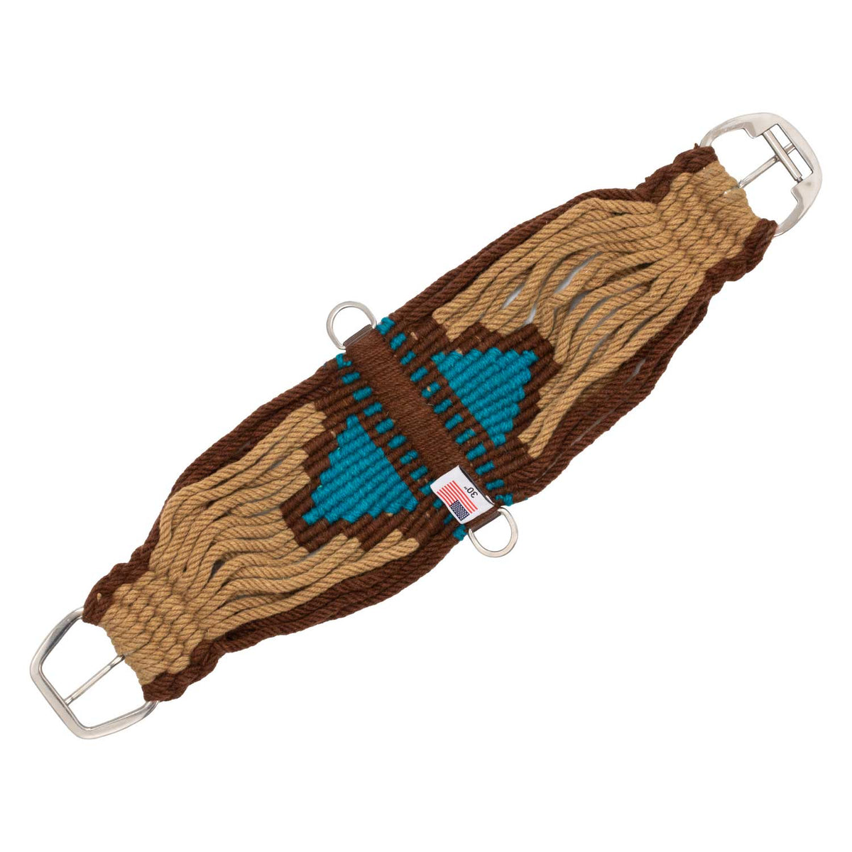 Sangle western Pool's en mohair motif aztèque