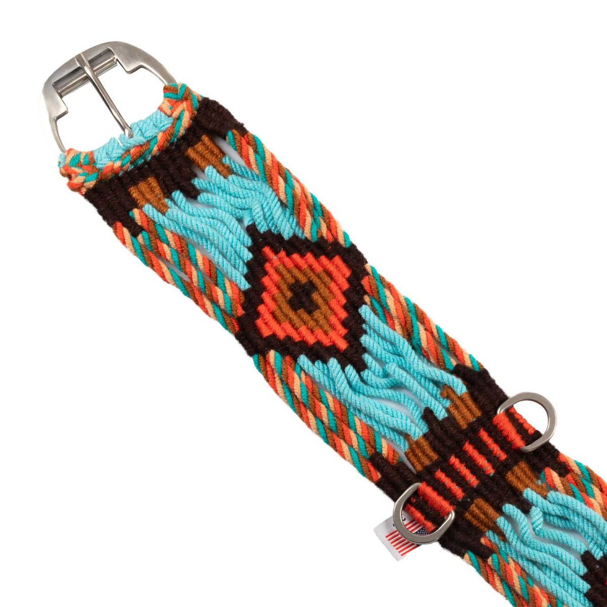 Sangle western Pool's Rope Comfort tressée main, motifs navajo
