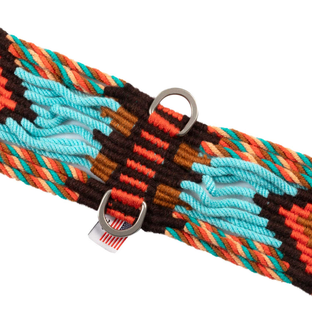 Sangle western Pool's Rope Comfort tressée main, motifs navajo