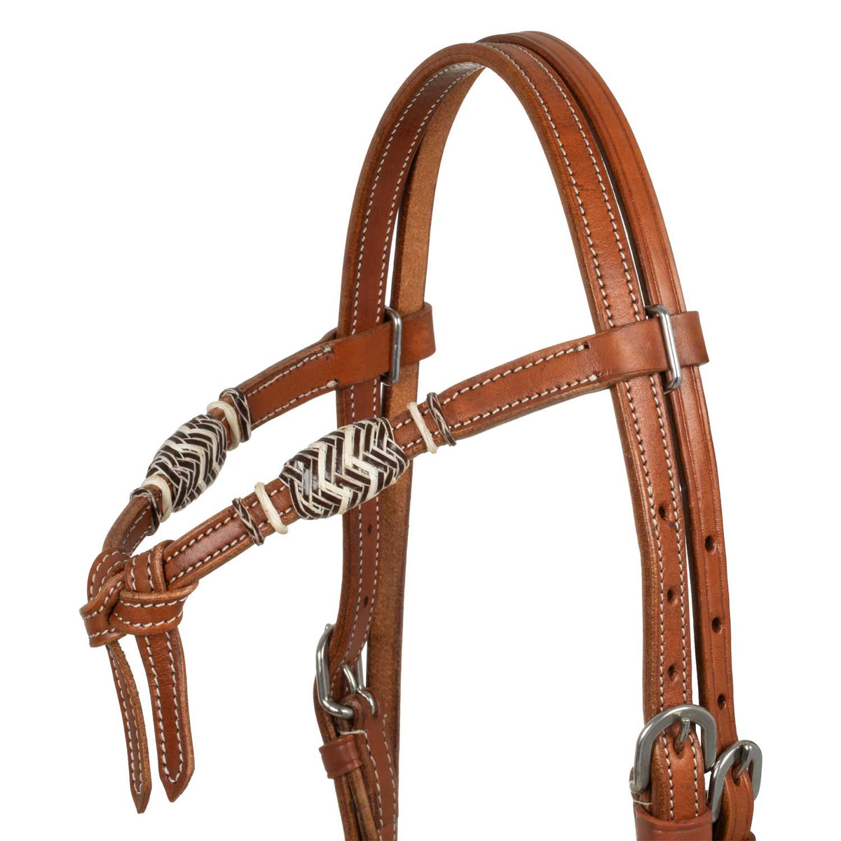 Bosal Pool's avec têtière en cuir tressé et rênes mecate en coton