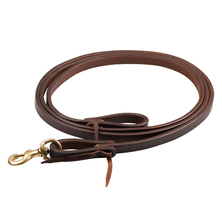 Rênes de travail Pool's en cuir 5/8 pouce avec mousqueton laiton