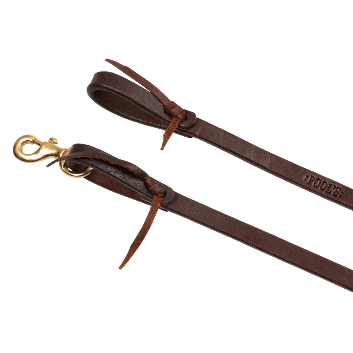 Rênes de travail Pool's en cuir 5/8 pouce avec mousqueton laiton
