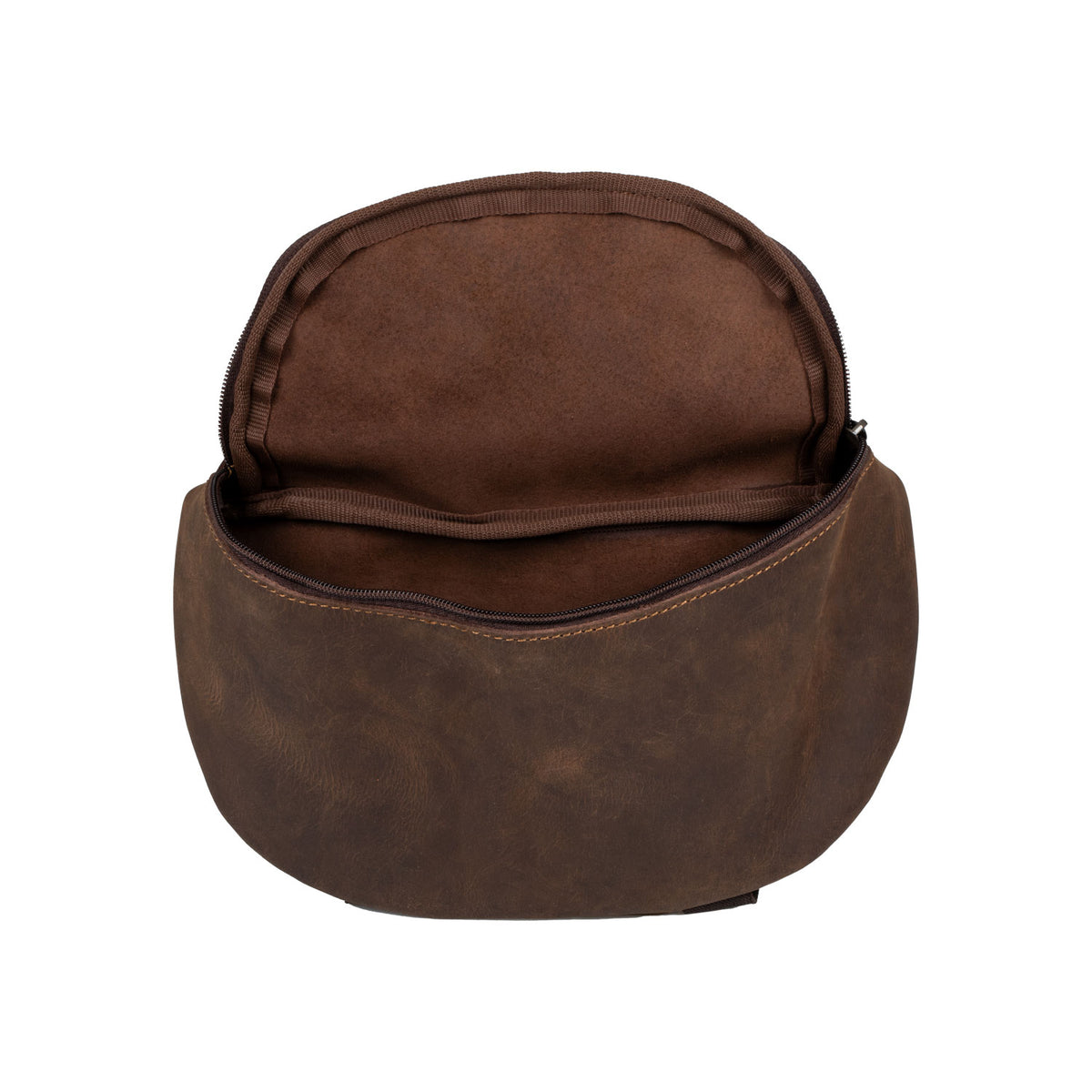 Sacoche de pommeau Pool's en cuir de buffle souple, fermeture zippée