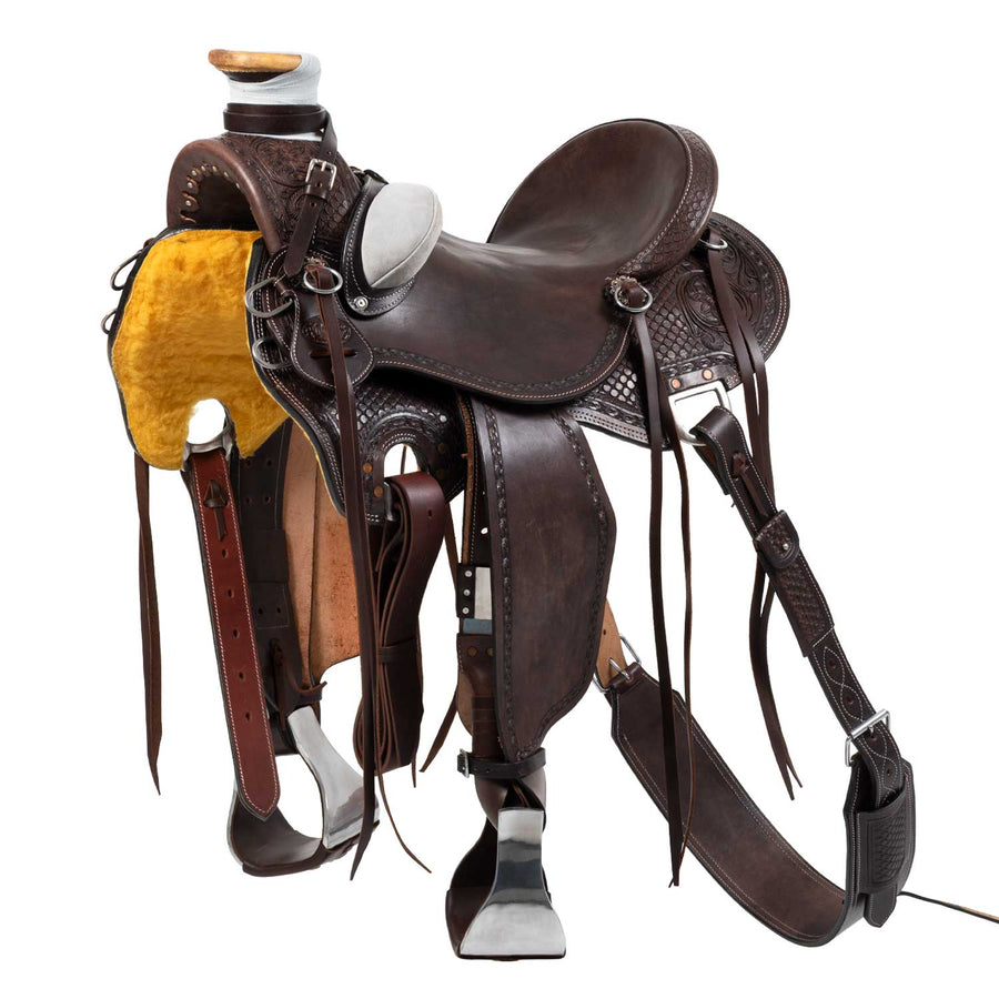 Selle western Wade Desert Stallion Pool's avec porte-couteau et sangle arrière